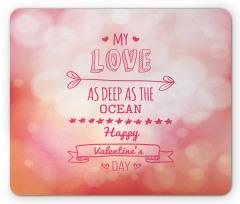Pink Love Story Mouse Pad