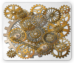 Steampunk Gears Design Mouse Pad