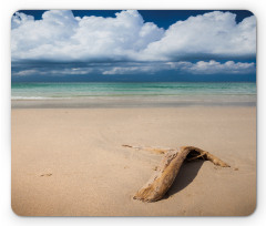Sandy Beach and Clouds Mouse Pad