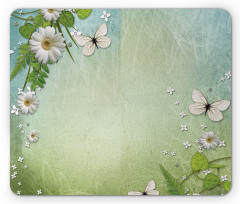 Flowers and Butterflies Mouse Pad