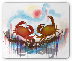 2 Crabs Dancing Sea Mouse Pad