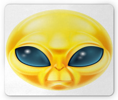Alien Space Smiley Face Mouse Pad