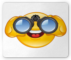 Smiley Face and Telescope Mouse Pad