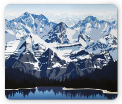 Mountain with Snow View Mouse Pad