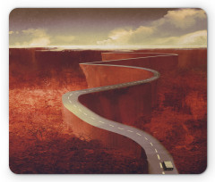 Windy Road Clouds Mouse Pad
