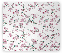 Asian Floral Botany Mouse Pad