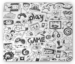 Sketch Style Gaming Mouse Pad