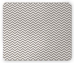 Grey and White Zig Zag Mouse Pad