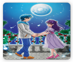 Romantic Manga Couple Mouse Pad