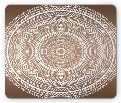 Detailed Round Flower Mouse Pad