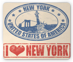 Love NYC in Red Blue Mouse Pad