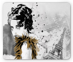 Fashion Model Paris Girl Mouse Pad