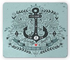 Vintage and Anchor Mouse Pad