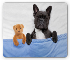 French Bulldog with Bear Mouse Pad