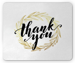 Thank You Words Leaves Mouse Pad