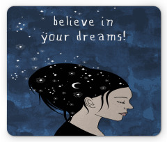 Dreamy Girl Words Mouse Pad