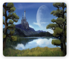 Riverside Lake Scene Mouse Pad