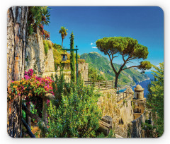 Village Trees Blossoms Mouse Pad