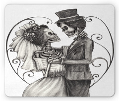 Skeleton Marriage Mouse Pad