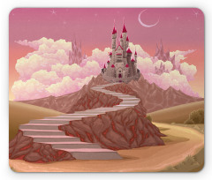 Hill Sunset Castle Mouse Pad