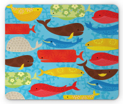 Deep Ocean Animals Mouse Pad