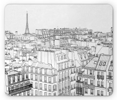 Roofs in Paris and Eiffel Mouse Pad