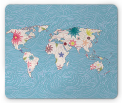 World Continents Mouse Pad