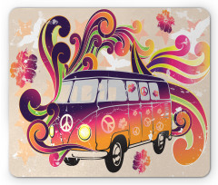 Peace Van Funny Mouse Pad