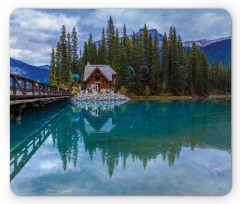 Lake Scenery Cottage Mouse Pad