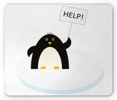 Penguin on Ice Need Help Mouse Pad