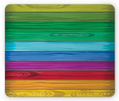 Colorful Wood Stripes Mouse Pad