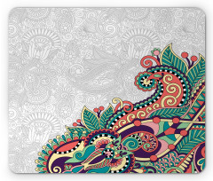 Floral Tribal Paisley Mouse Pad