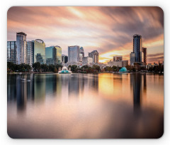 Downtown City Skyline Mouse Pad