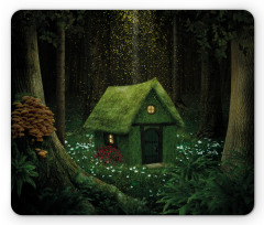 Surreal Forest House Mouse Pad