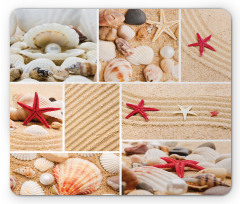 Seashells Starfishes Mouse Pad
