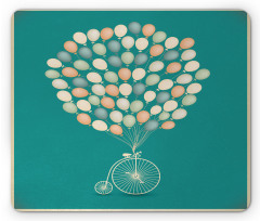 Retro Bike with Baloons Mouse Pad