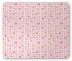 Flowers and Stripes Mouse Pad