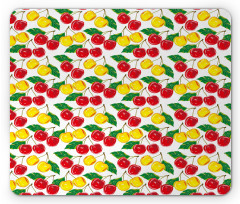 Graphic Colored Cherries Mouse Pad
