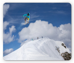 Snowboarder Mountaintop Mouse Pad