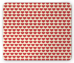 Vibrant Red Hearts Mouse Pad