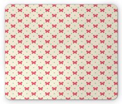 Pink Retro Dots Mouse Pad