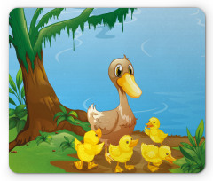 Duck and Ducklings Mouse Pad