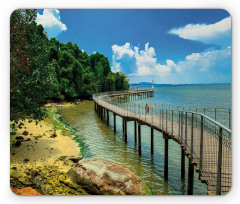 Boardwalk Sandy Shore Mouse Pad