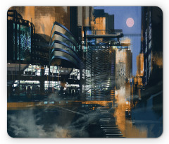 Cyberpunk Cityscape Mouse Pad