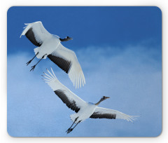 Red Crowned Cranes Japan Mouse Pad