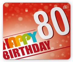 80 Old Birthday Party Mouse Pad