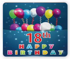 18 Birthday Balloons Mouse Pad