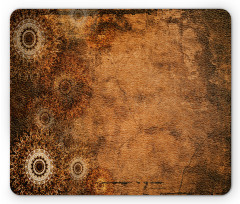 Aged Texture Vintage Floral Mouse Pad