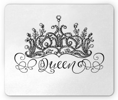 Crown Lettering Baroque Mouse Pad