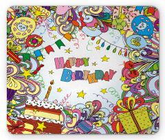 Colorful Cartoon Party Mouse Pad